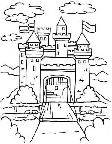 Druckbares Schloss Bild ausmalbilder