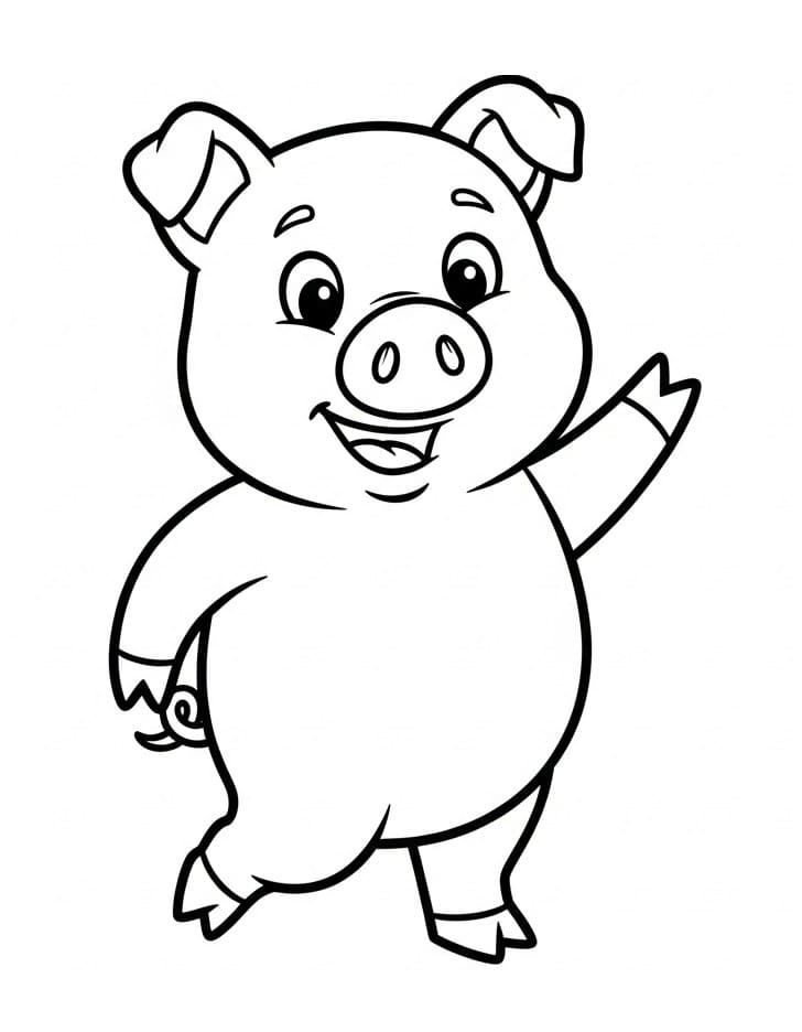 Druckbares Schwein-Bild ausmalbilder