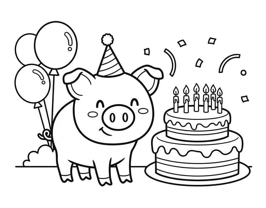 Druckbares Schwein ausmalbilder