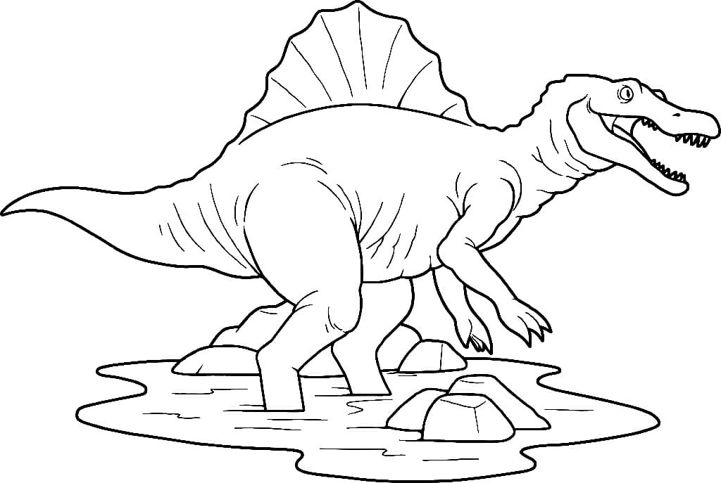 Druckbares Spinosaurus-Bild ausmalbilder