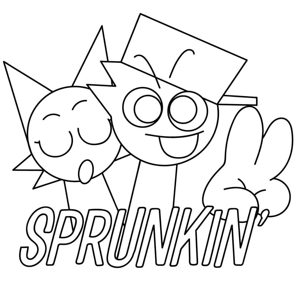 Druckbares Sprunki Bild ausmalbilder