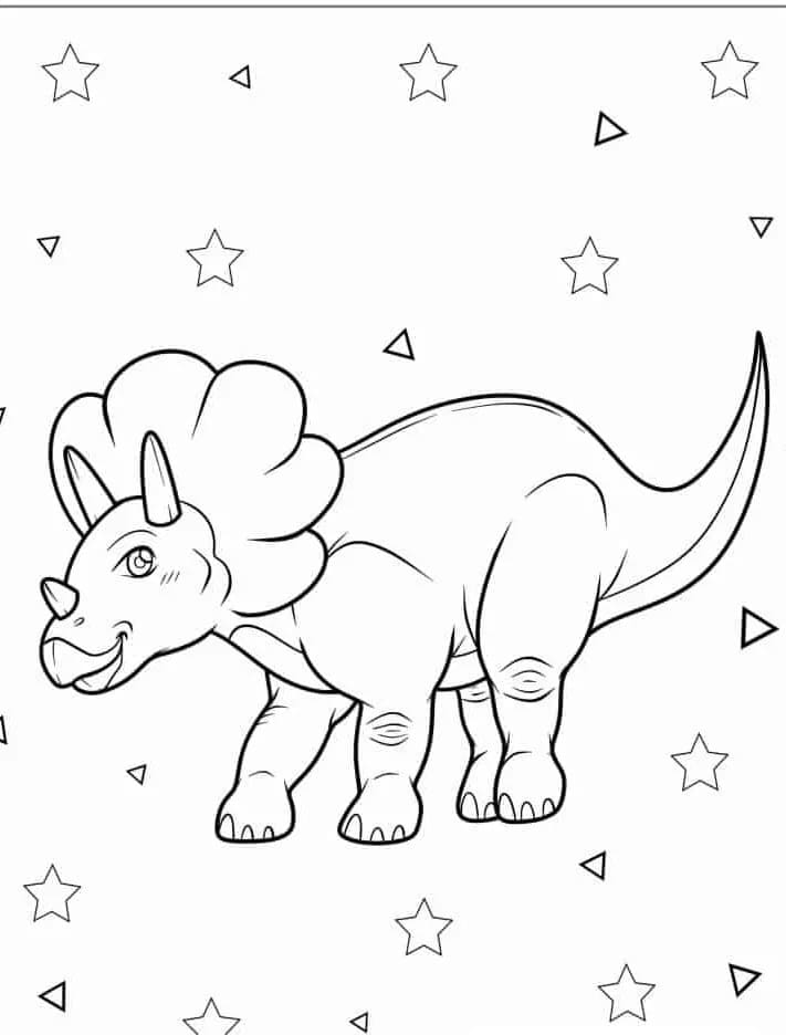 Druckbares Triceratops Bild ausmalbilder