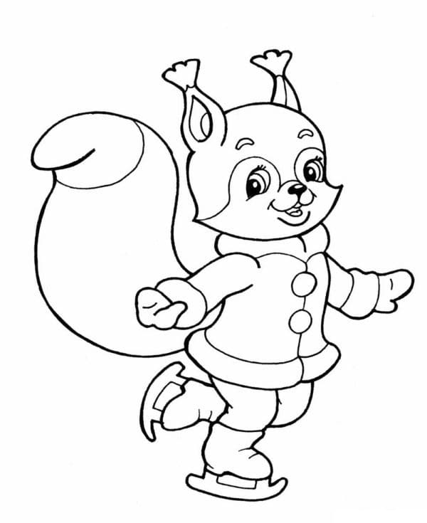 Eichhörnchen für 1-jährige Kinder ausmalbilder