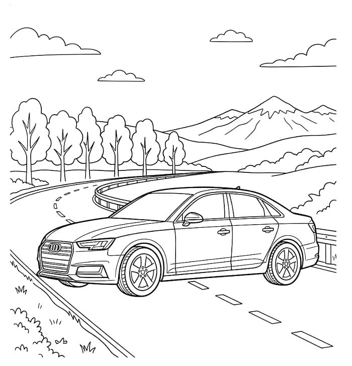 Ein Audi Auto ausmalbilder