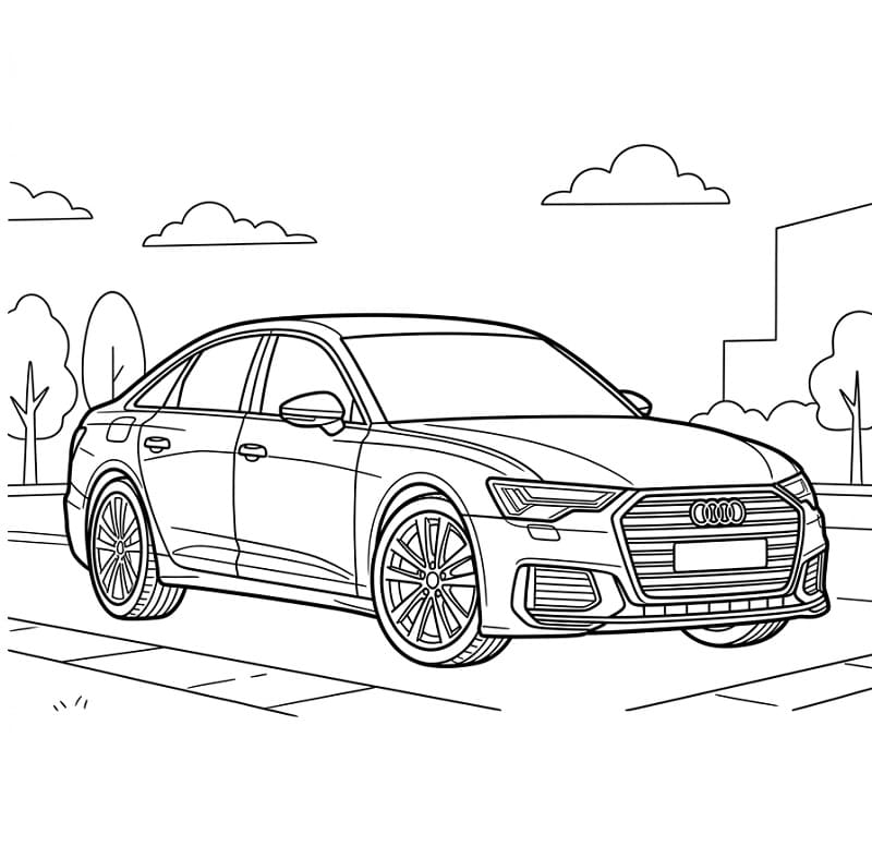Ein Audi ausmalbilder
