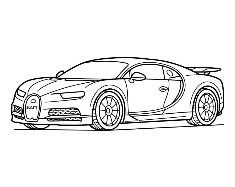 Ein Bugatti Auto ausmalbilder
