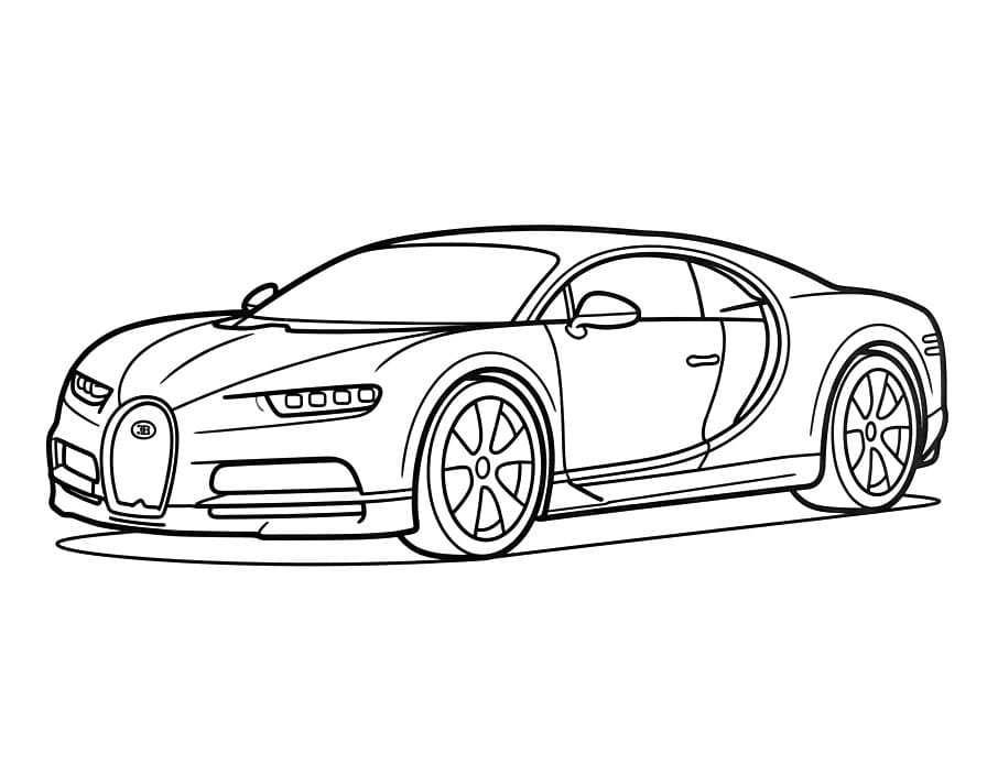 Ein Bugatti ausmalbilder