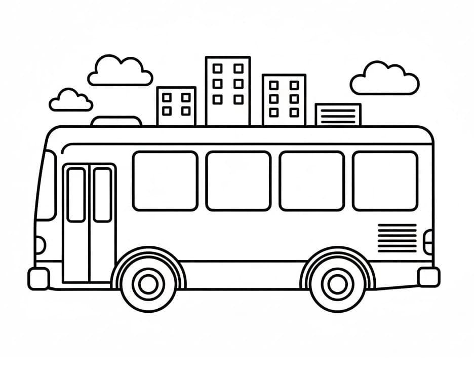 Ein Bus ausmalbilder