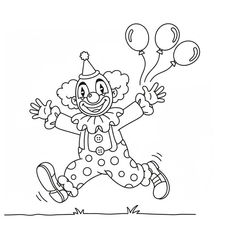 Ein Clown ausmalbilder