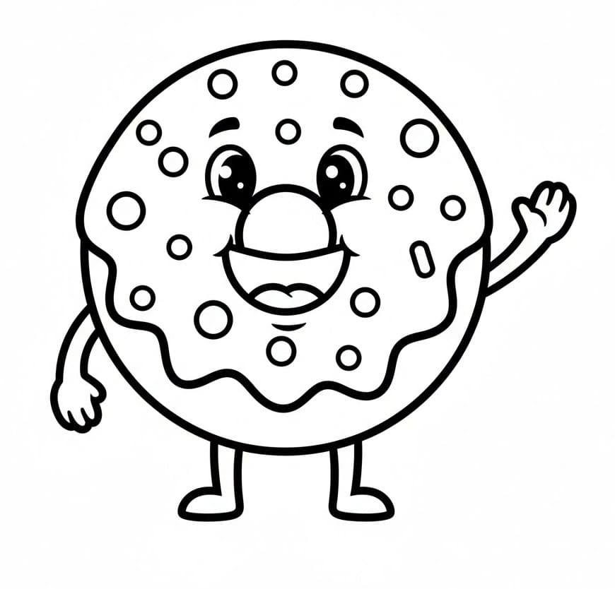 Ein Donut ausmalbilder