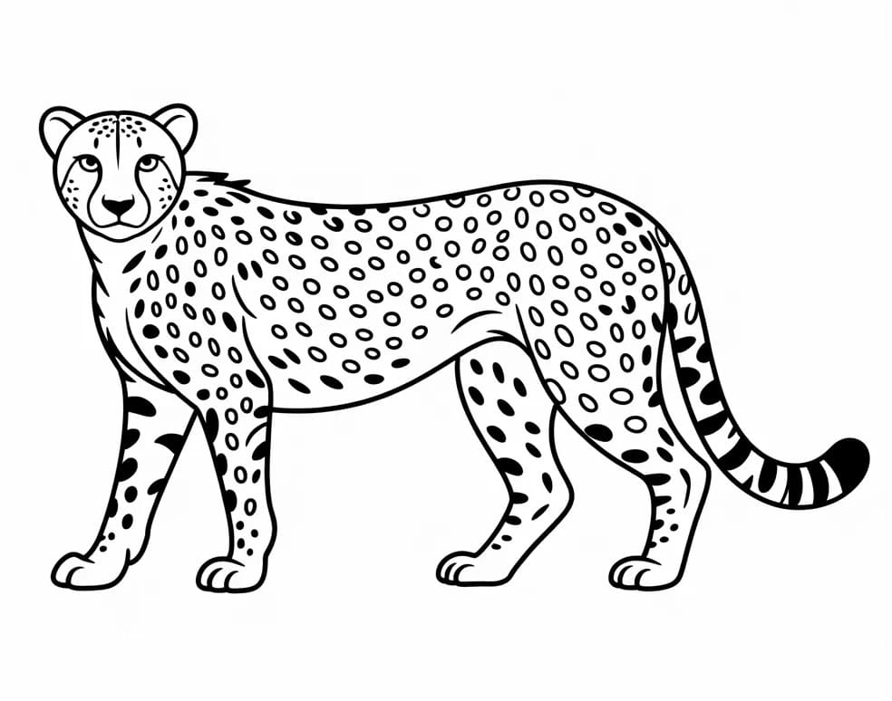 Ein Gepard ausmalbilder