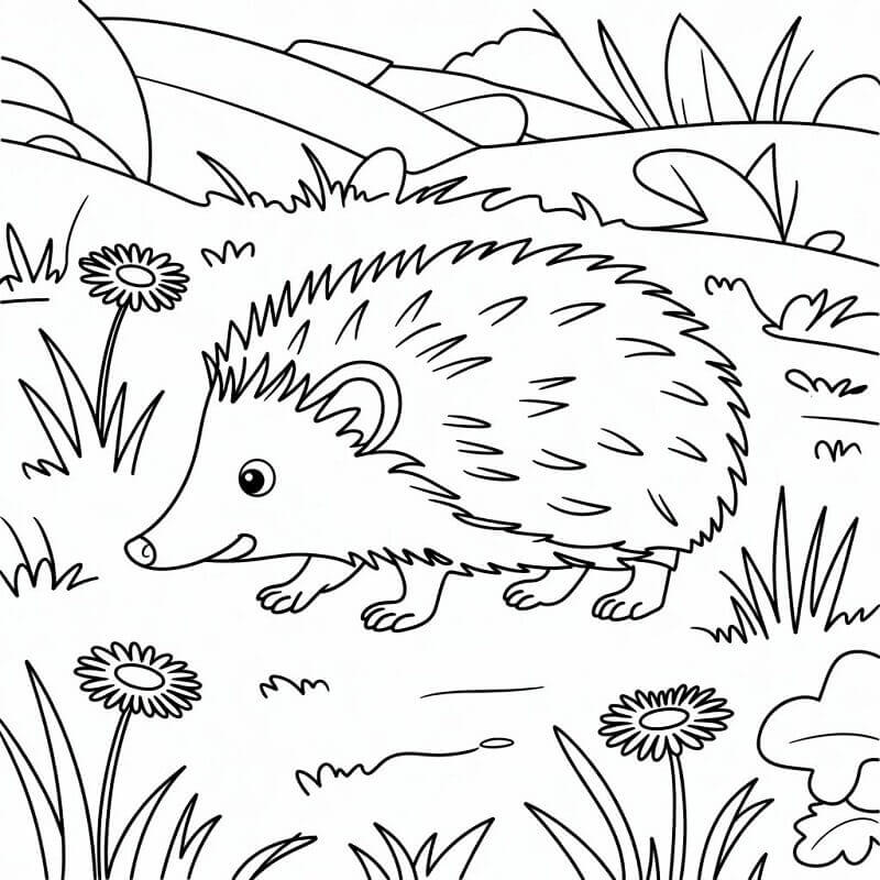 Ein Igel ausmalbilder