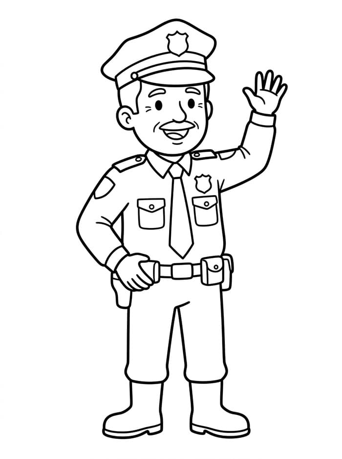 Ein Polizist ausmalbilder