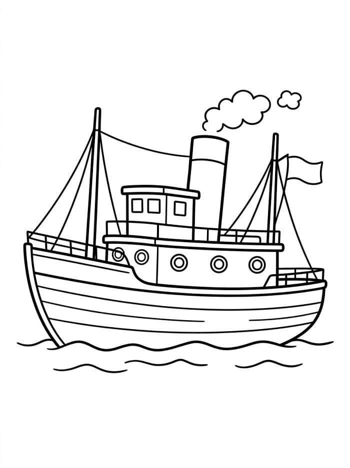 Ein Schiff ausmalbilder