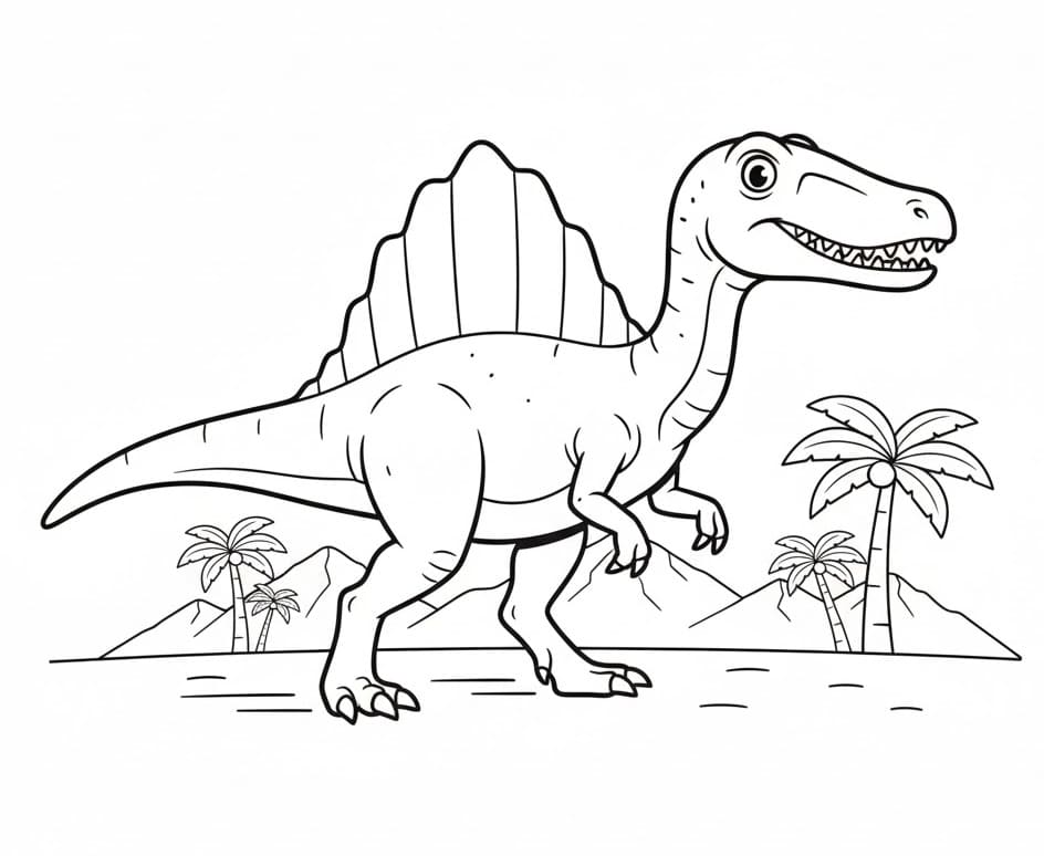 Ein Spinosaurus ausmalbilder