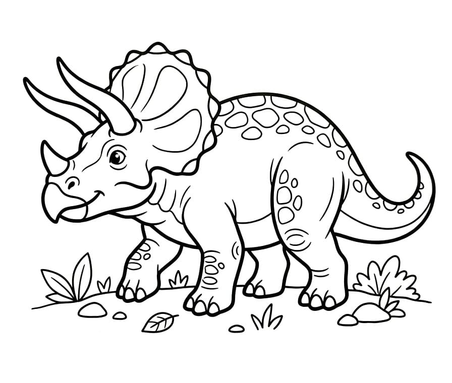 Ein Triceratops ausmalbilder