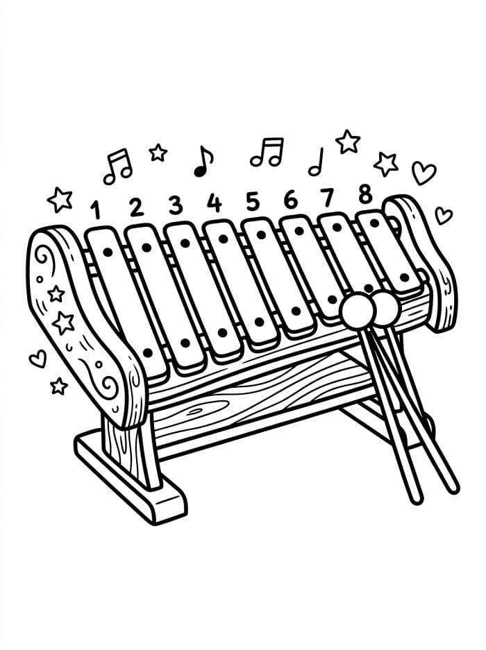 Xylophon ausmalbilder
