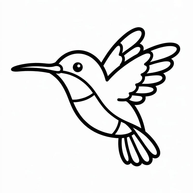 Ein fliegender Kolibri ausmalbilder