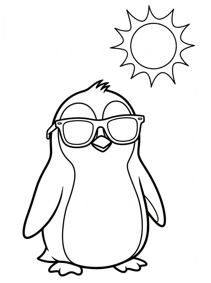 Ein niedlicher Pinguin ausmalbilder