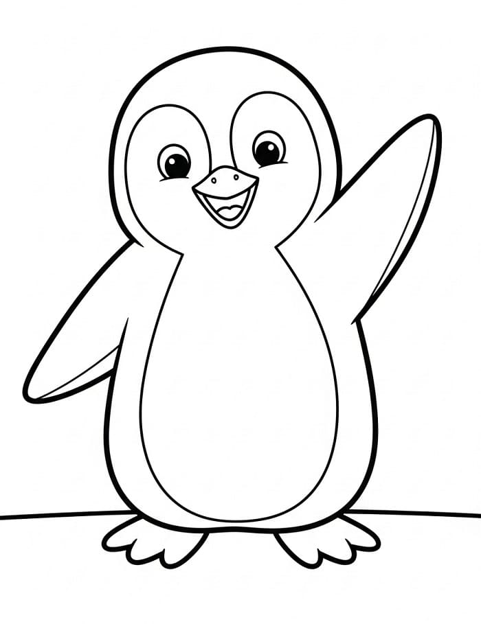 Ein schlichter Pinguin ausmalbilder