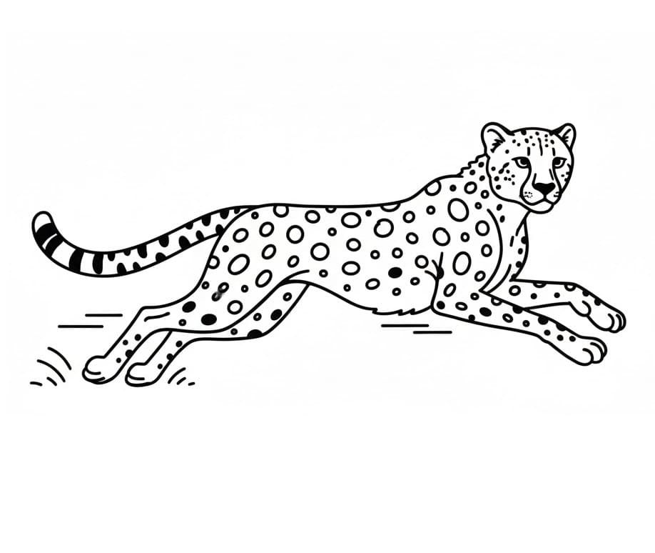 Ein wilder Gepard ausmalbilder