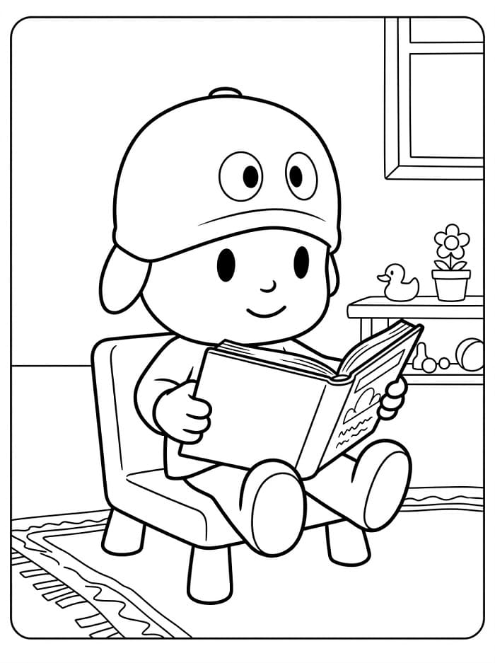 Einfache Pocoyo ausmalbilder