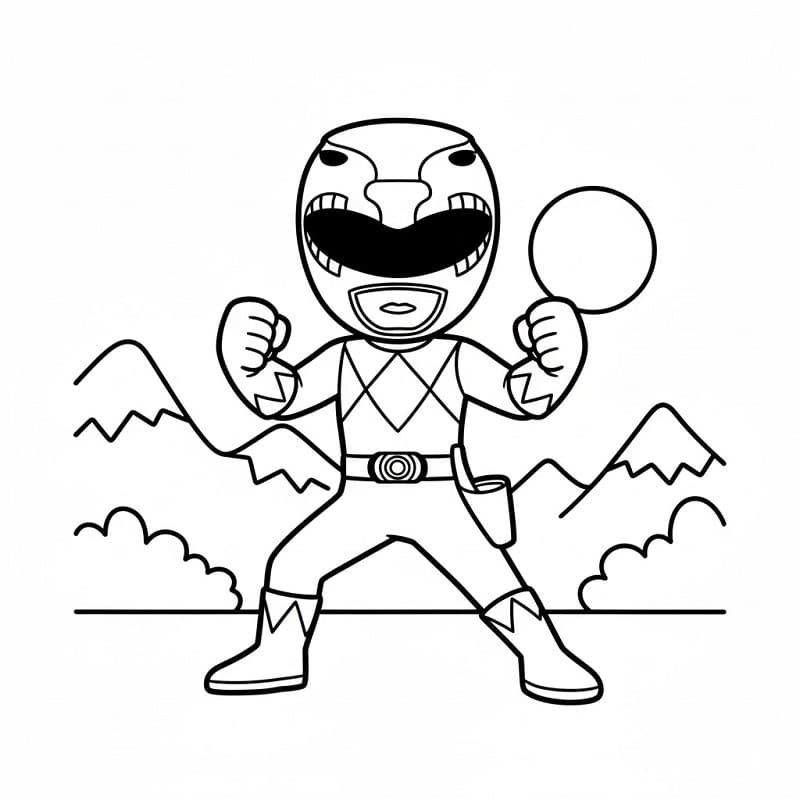 Einfache Power Rangers ausmalbilder