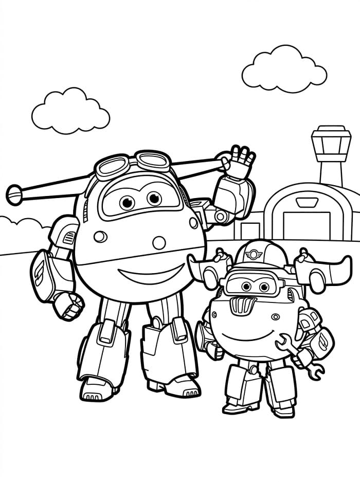 Einfache Super Wings ausmalbilder