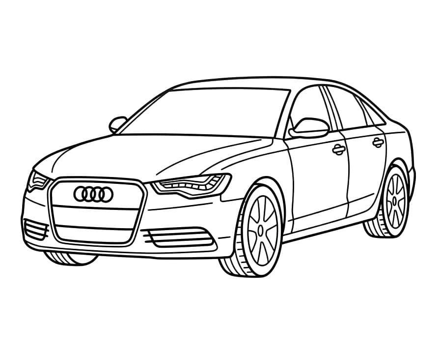 Einfacher Audi ausmalbilder