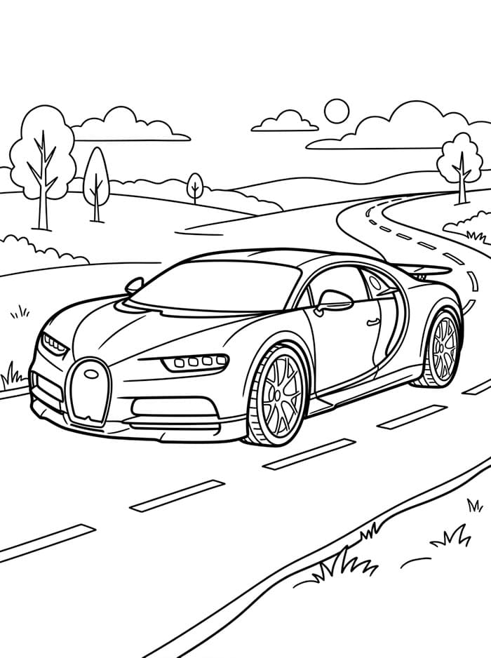 Einfacher Bugatti ausmalbilder