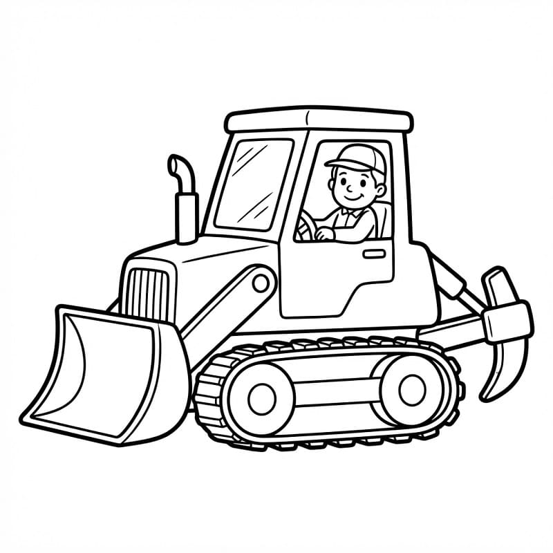 Einfacher Bulldozer ausmalbilder