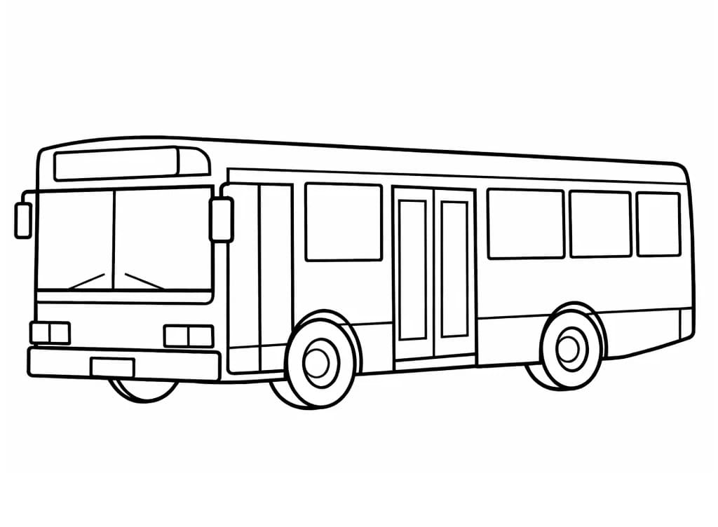 Einfacher Bus ausmalbilder