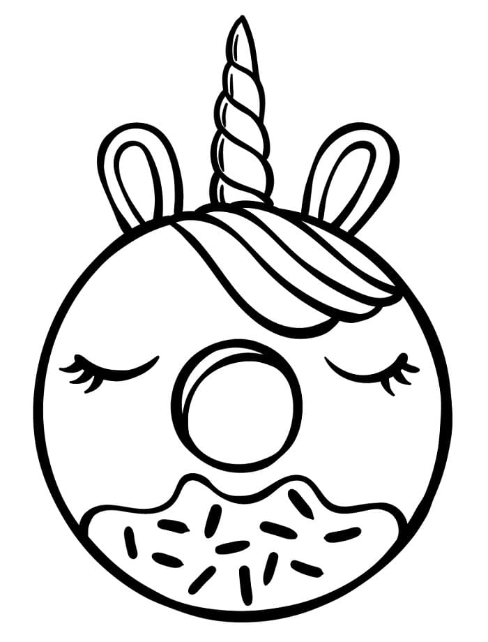 Einfacher Donut ausmalbilder