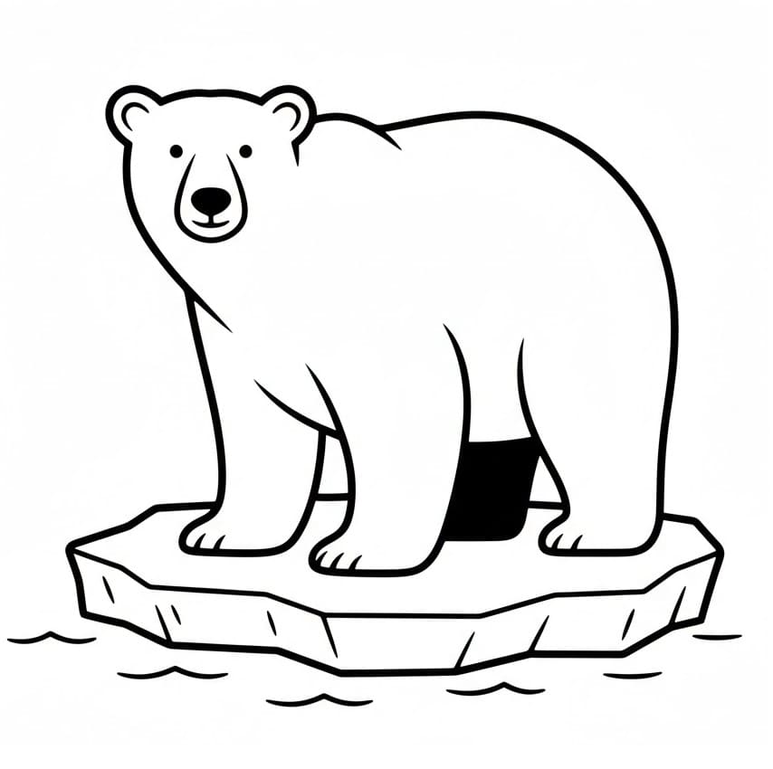 Einfacher Eisbär ausmalbilder
