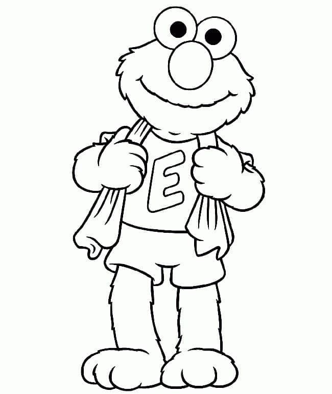 Einfacher Elmo ausmalbilder