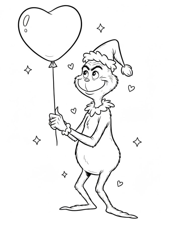 Einfacher Grinch ausmalbilder
