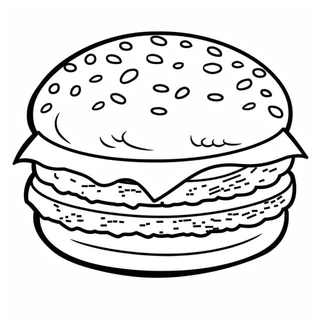 Einfacher Hamburger ausmalbilder
