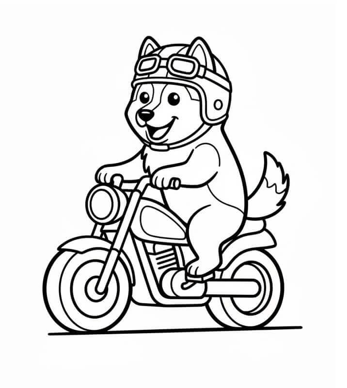 Einfacher Husky ausmalbilder