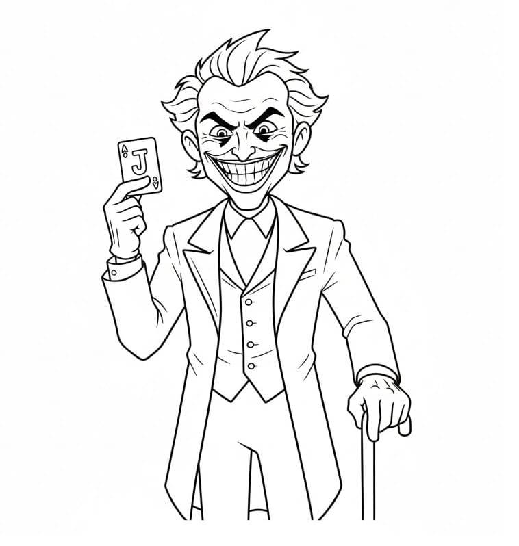 Einfacher Joker ausmalbilder