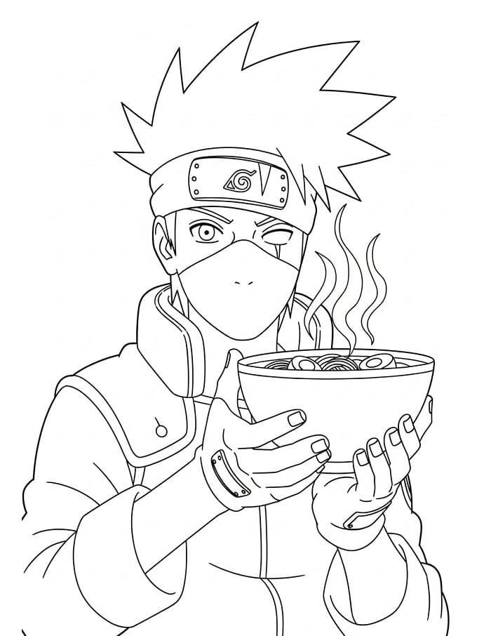 Einfacher Kakashi ausmalbilder