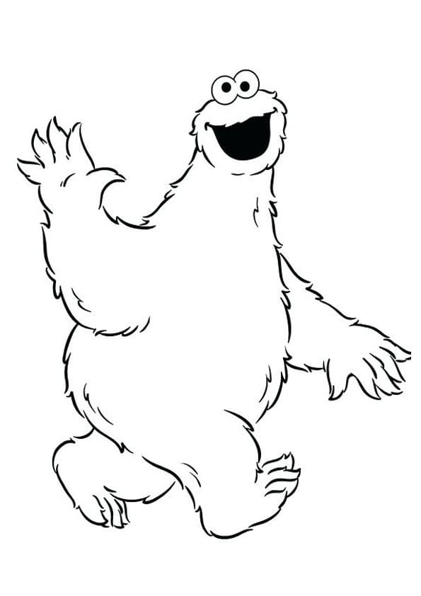 Einfacher Krümelmonster ausmalbilder