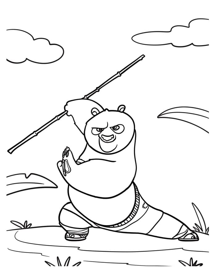 Einfacher Kung Fu Panda ausmalbilder