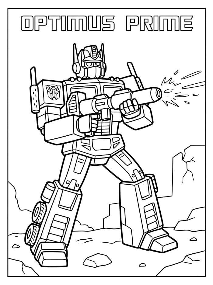 Einfacher Optimus Prime ausmalbilder