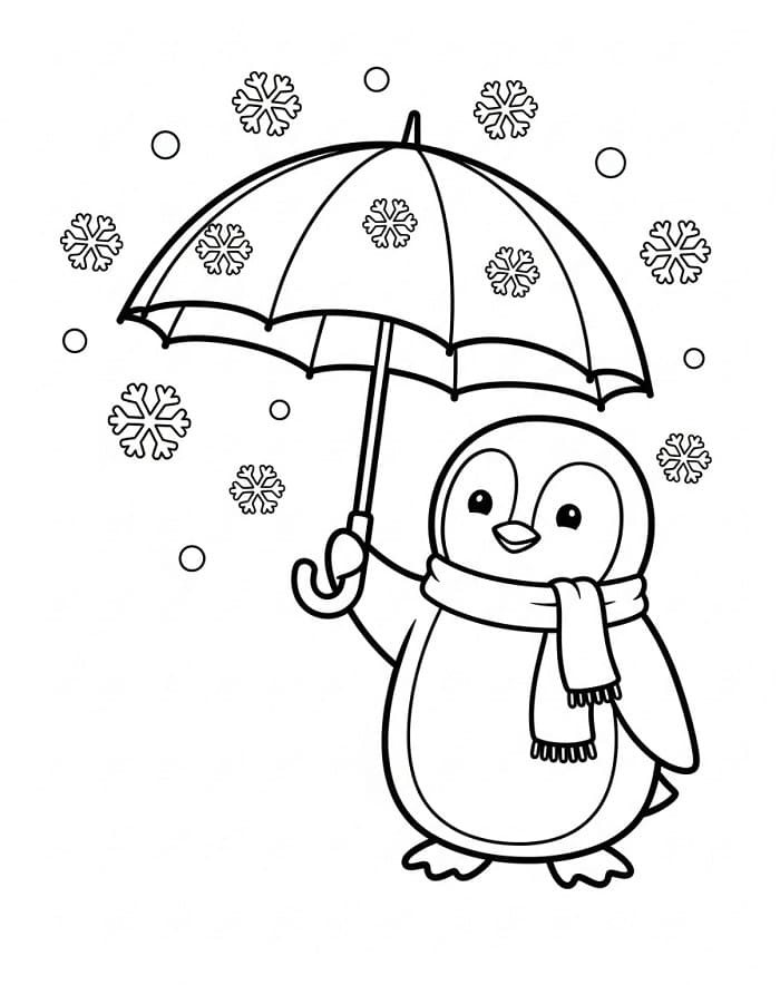 Einfacher Pinguin ausmalbilder