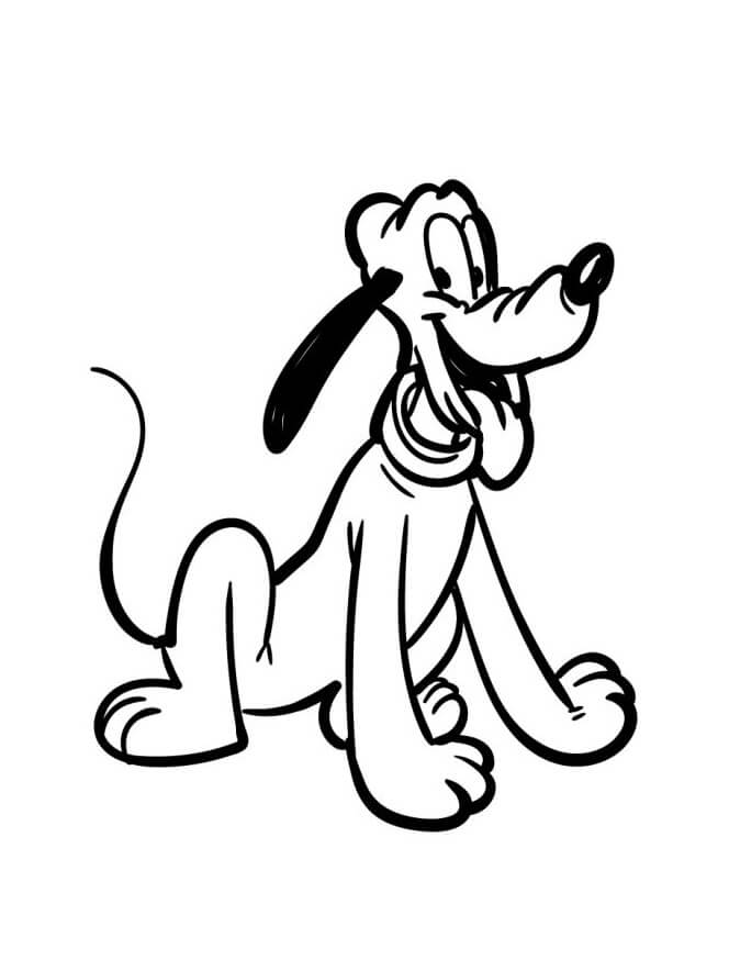 Einfacher Pluto ausmalbilder
