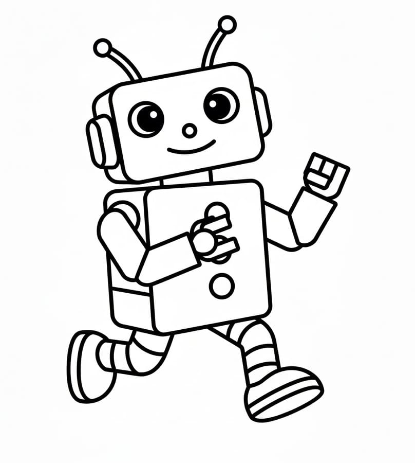 Einfacher Roboter ausmalbilder