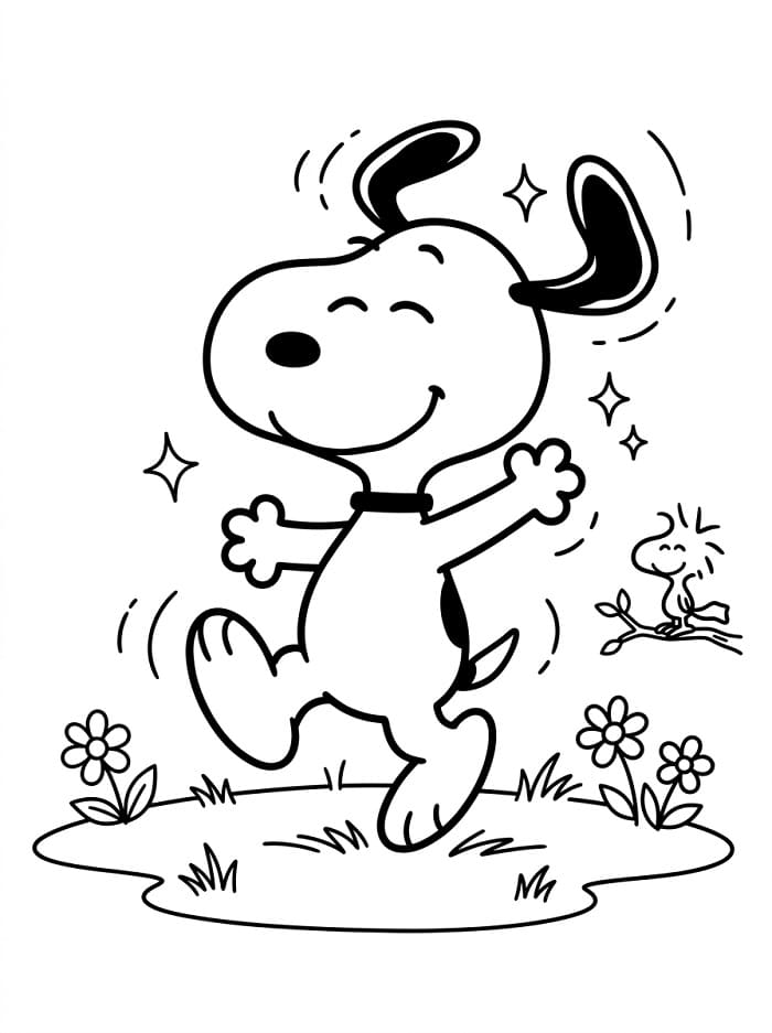 Einfacher Snoopy ausmalbilder