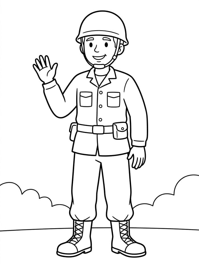 Einfacher Soldat ausmalbilder