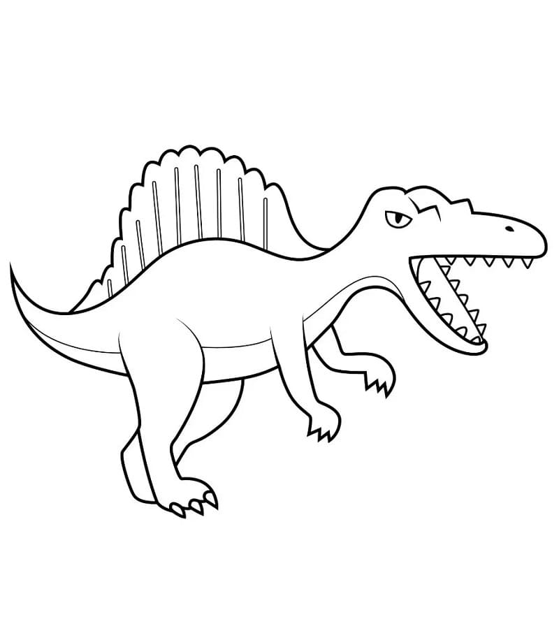 Einfacher Spinosaurus ausmalbilder