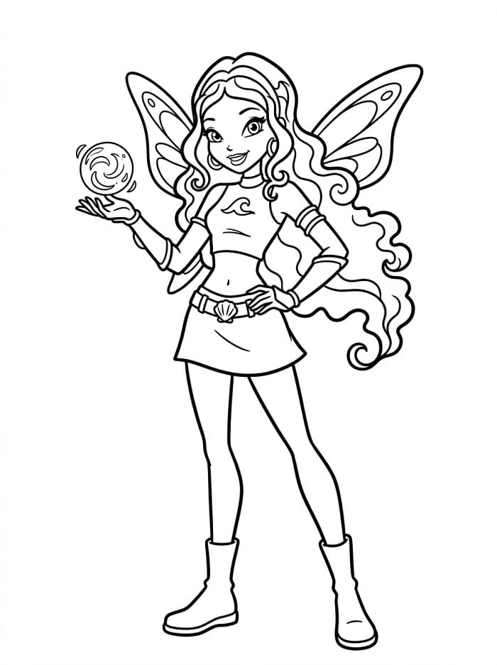 Einfacher Winx Club ausmalbilder